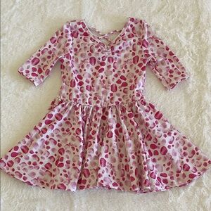 DotDotSmile Girls' Pink Print Twirl Dress SZ 2T